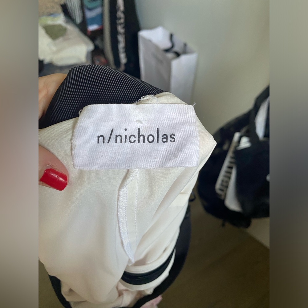 N/Nicholas Color Block Pleated Midi Skirt - image 5